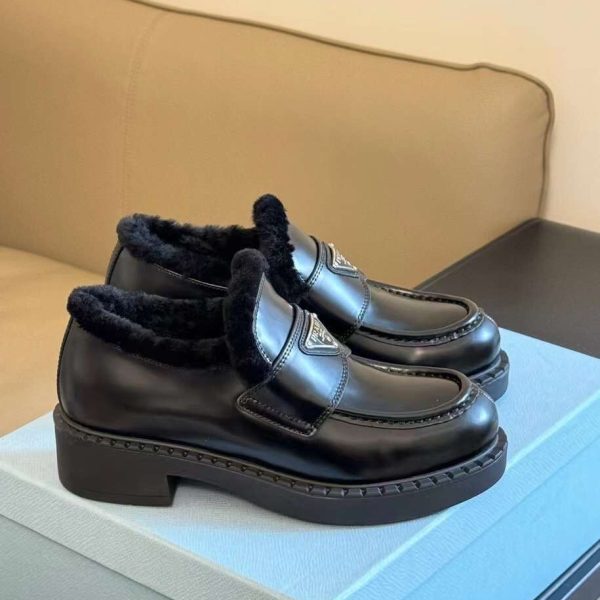 Prada Women's Logo Loafer Shoes