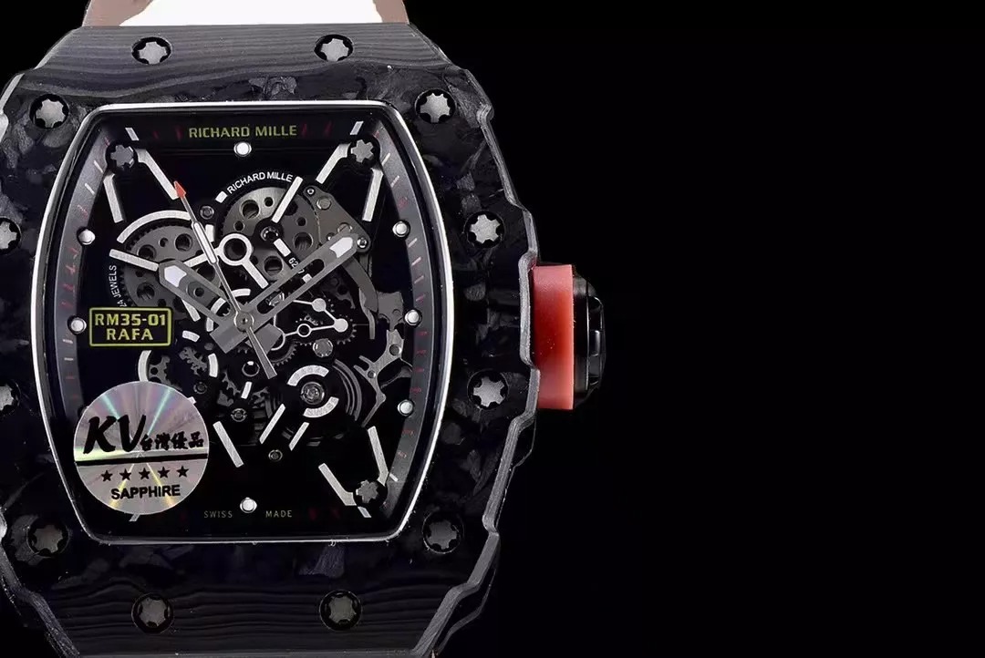 RM 35-01 Black Bezel Red Makers Camouflage Rubber Strap KV RUML3 - Image 4