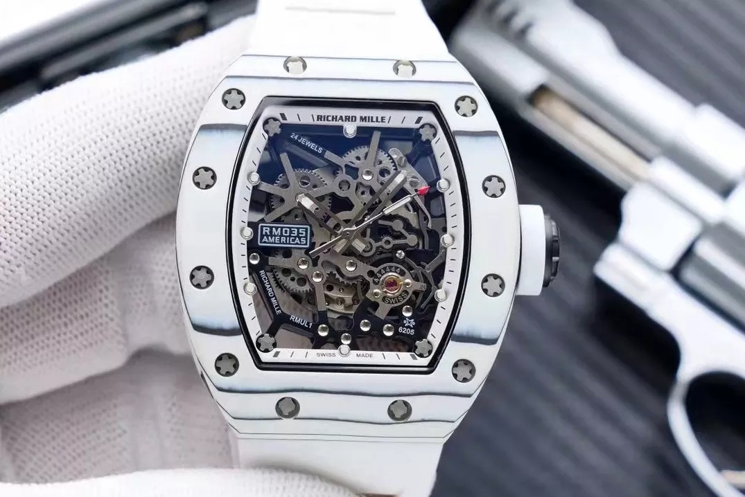 RM 35-02 White Dial White Bezel White Rubber Strap RUML3