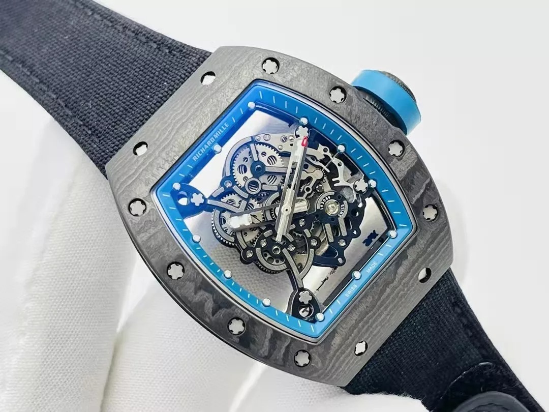 RM055 Skeleton Blue Dial Black Bezel Black Canvas Strap RMS RMUL2 - Image 2
