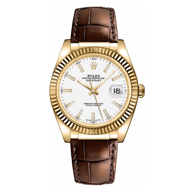 Datejust White Dial Solid 18k Gold 36mm