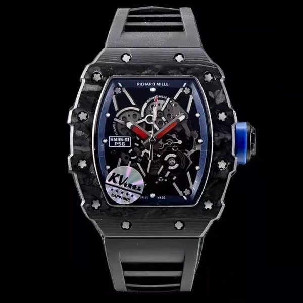 RM 35-01 Black Bezel Blue Dial Black Rubber Strap KV RUML3