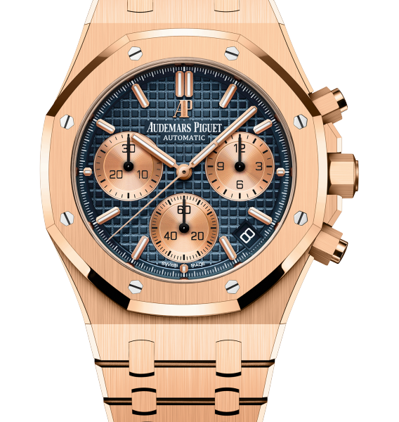 ROYAL OAK Pink Gold Blue Dial CHRONOGRAPH 41mm