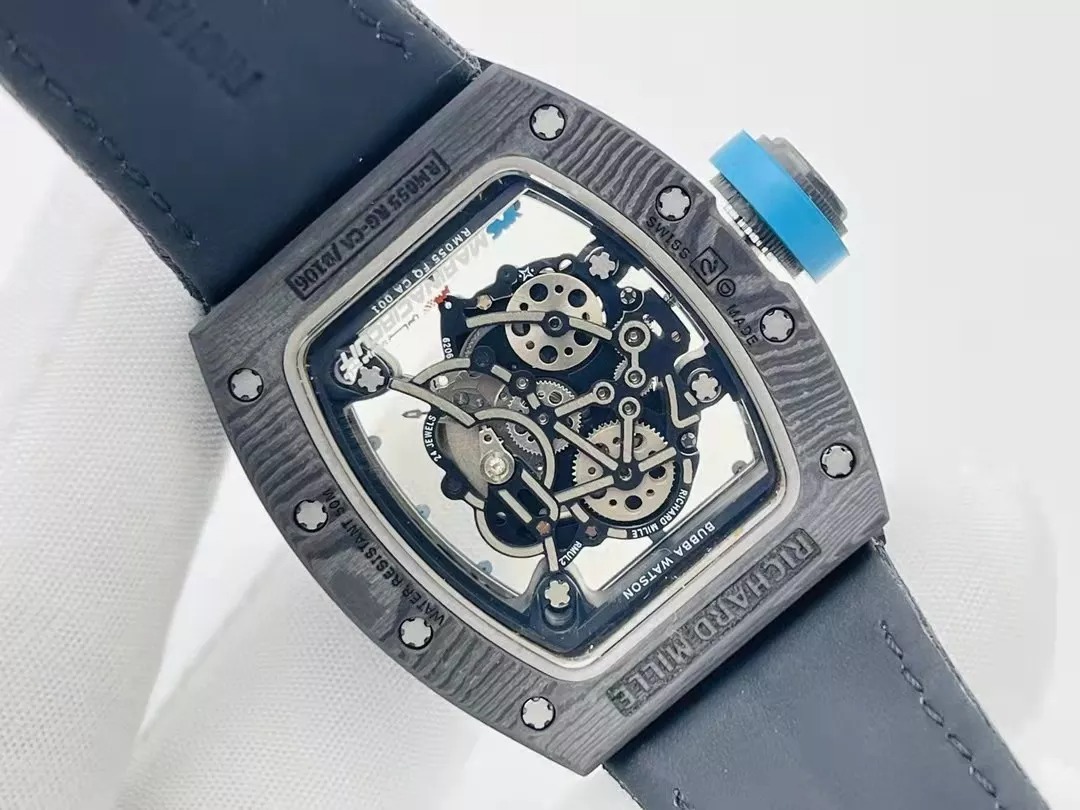 RM055 Skeleton Blue Dial Black Bezel Black Canvas Strap RMS RMUL2 - Image 7