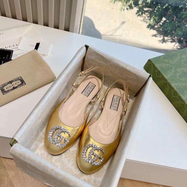 Gucci Slingback Flats Women's Shoes