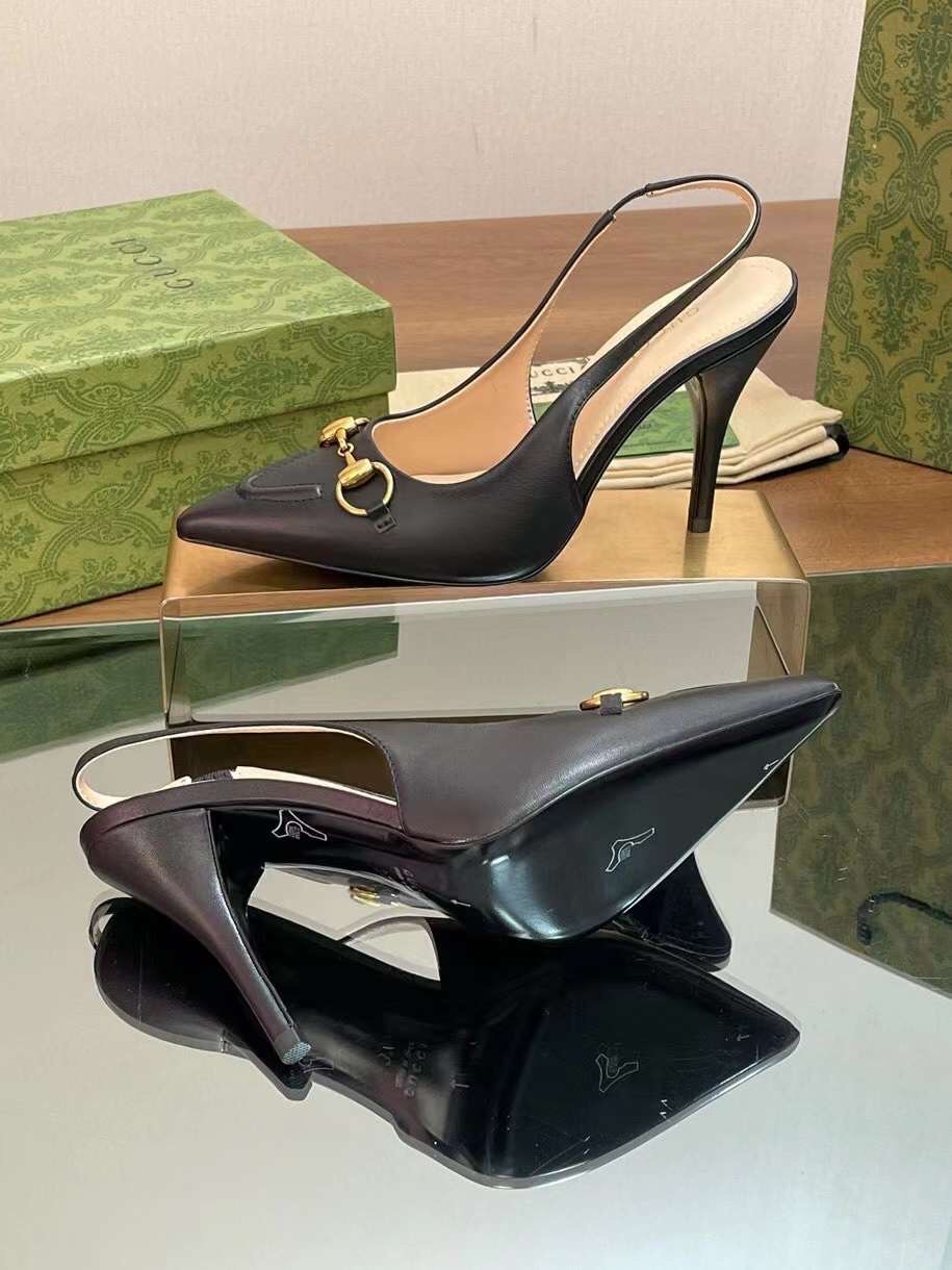 Gucci Horsebit Slingback Women's Shoes 10.5/4.5cm - Image 2