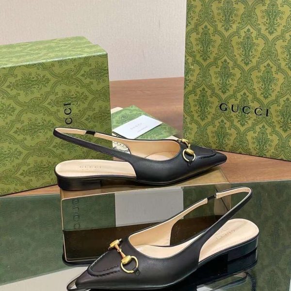 Gucci Horsebit Slingback Women's Shoes 2.5cm