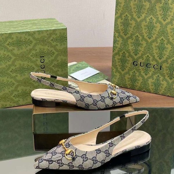 Gucci Horsebit Slingback Women's Shoes 2.5cm