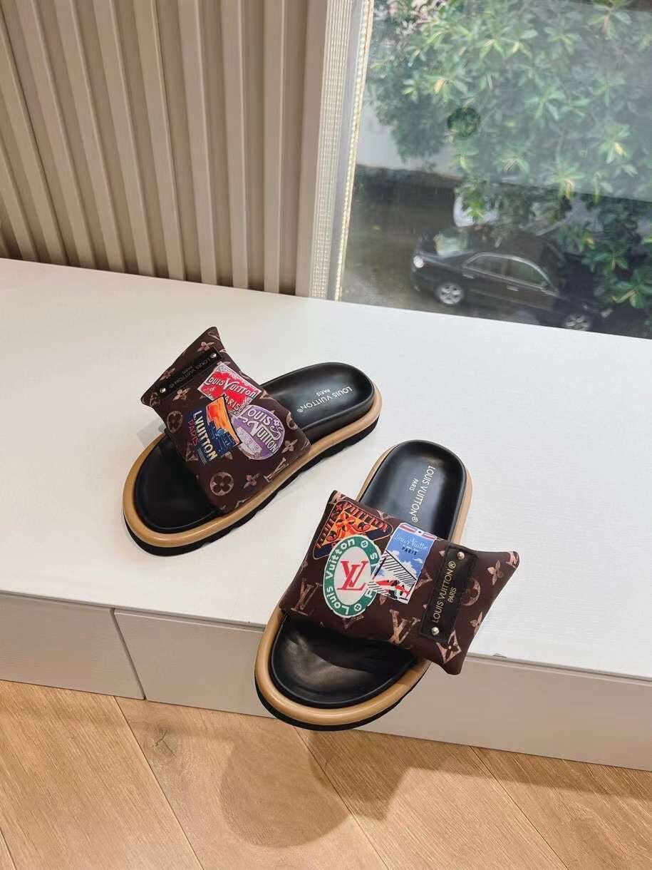 Louis Vuitton Monogram Unisex Slides - Image 6