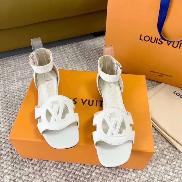 Louis Vuitton Logo LV Women's Leather Sandal