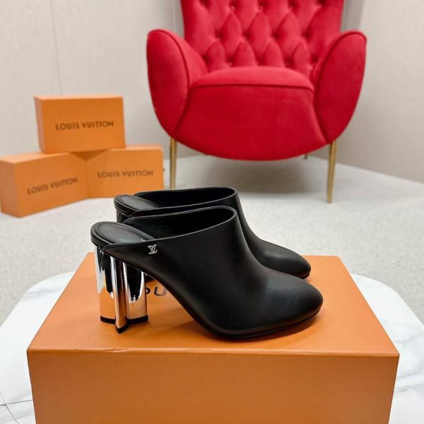 Louis Vuitton Monogram Open Back Women's Shoes 8.5cm