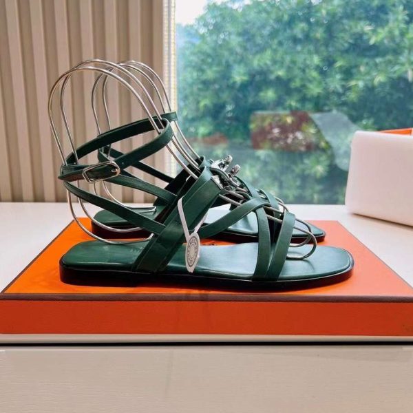 Hermès Kelly Calfskin Alba Women's Sandal