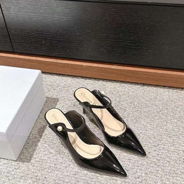 Christian Dior Heeled Mule Calfskin Women's Shoes