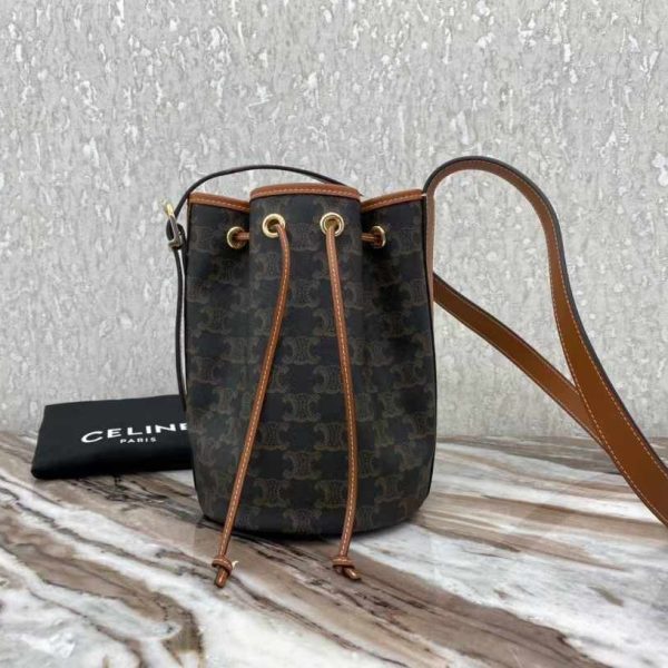 Celine Triomphe Canvas Bucket