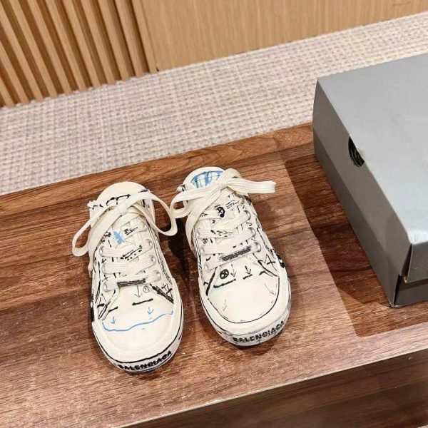 Baleciaga Paris Canvas Unisex Shoes