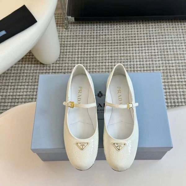 Prada Ballet Triengle Logo Women's Shoes