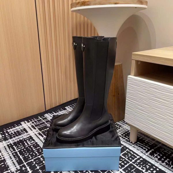 Prada Triengle Logo Women's TPU Boots