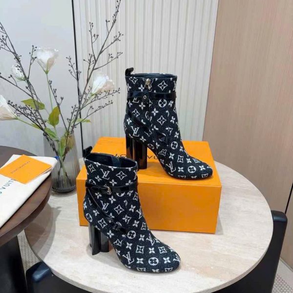 Louis Vuitton Monogram Silhoustte Ankle Boots 10cm