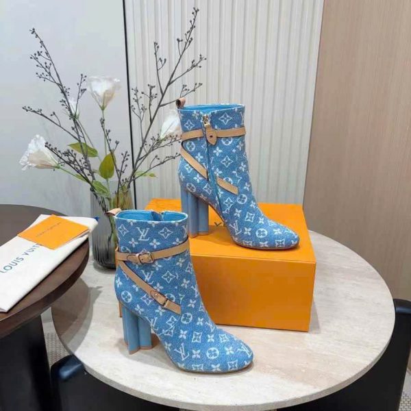 Louis Vuitton Monogram Silhoustte Ankle Boots 10cm
