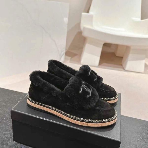 Chanel Suede Leather Women's Snow Shoes
