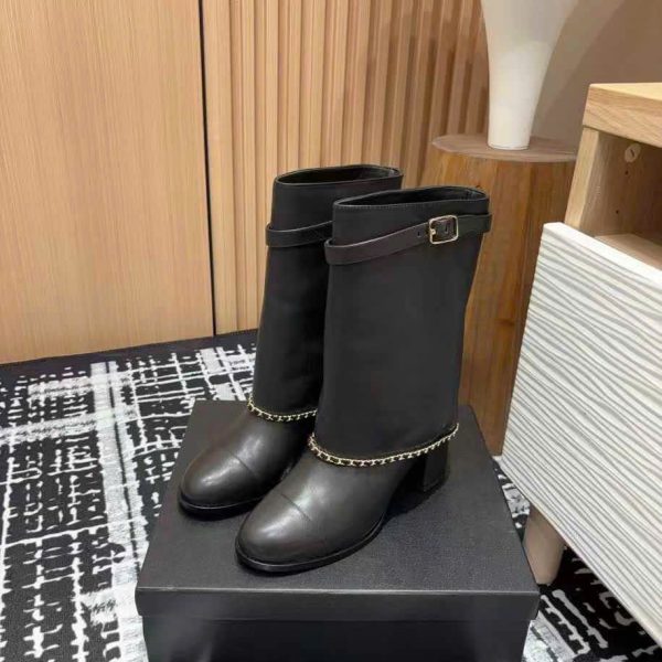 Chanel Leather Long Boots
