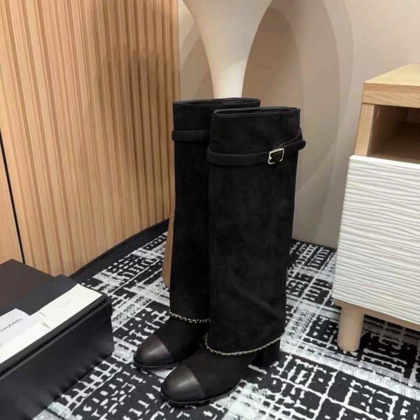 Chanel Leather Long Boots