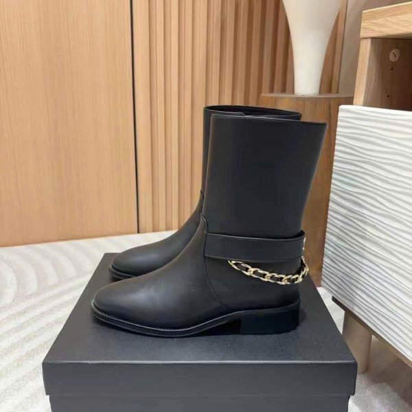 Chanel Vintage Leather Boots