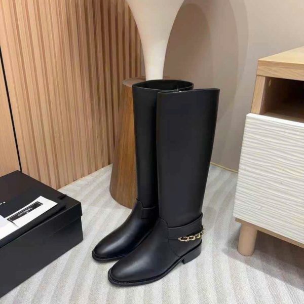 Chanel Vintage Leather Boots