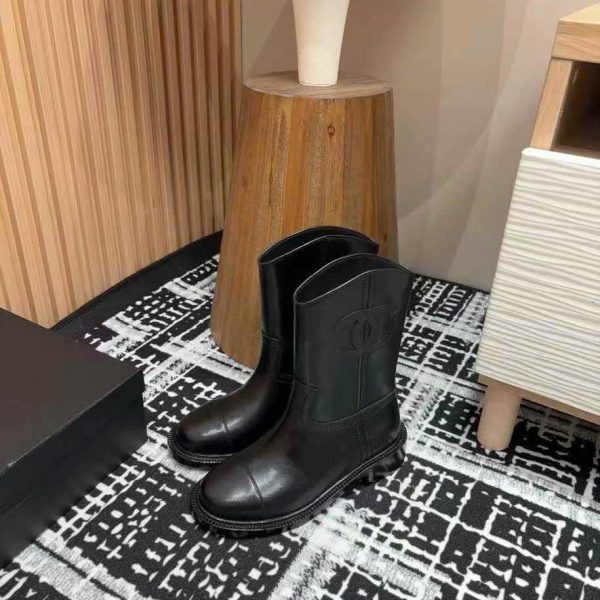 Chanel Vintage Leather Boots