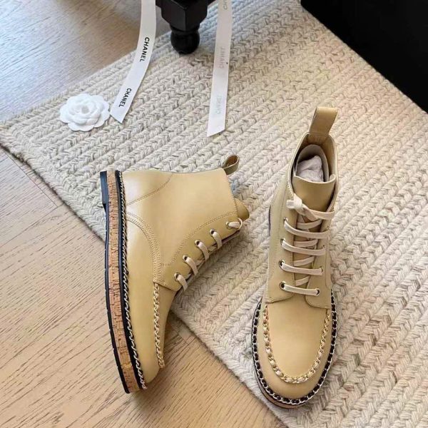 Chanel Leather Ankle Boots