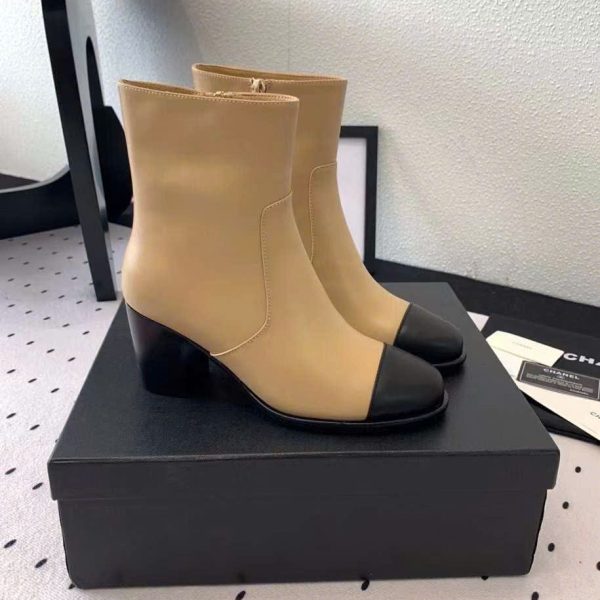 Chanel Leather Ankle Boots