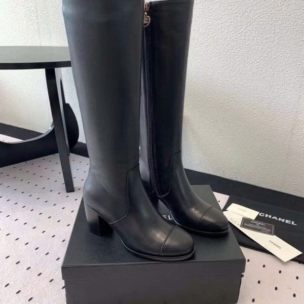 Chanel Leather Long Boots