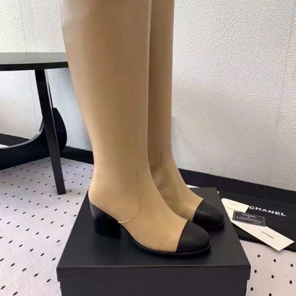 Chanel Leather Long Boots