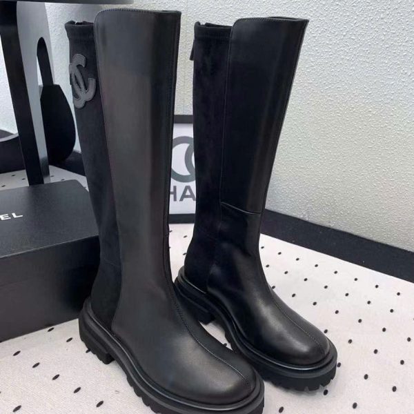 Chanel Leather Long Boots
