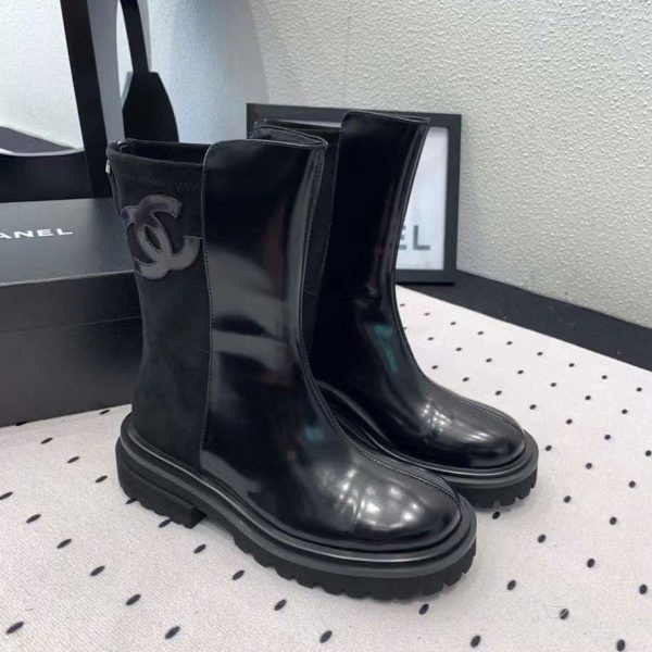 Chanel Leather Short Boots
