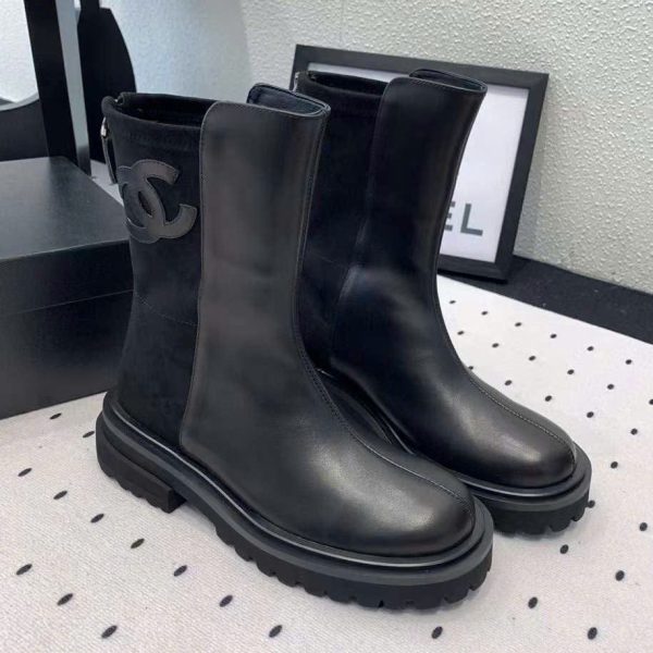 Chanel Leather Short Boots