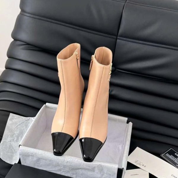 Chanel Leather Boots C Logo