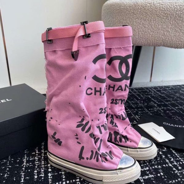 Chanel Coco Denim Boots