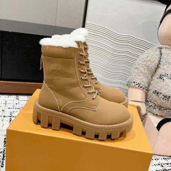 Louis Vuitton Lace Up Snow Boots