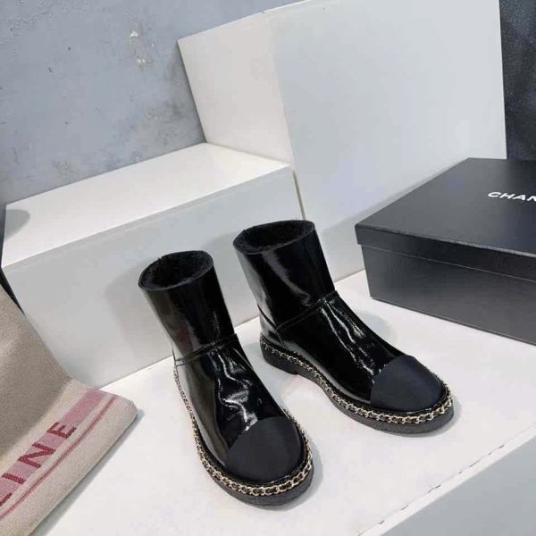 Chanel Wome's Ankle Sheep's fleece Boots