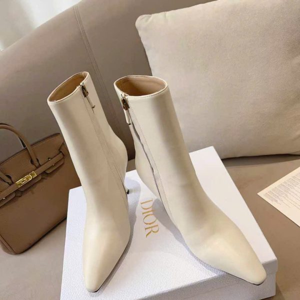 Christian Dior Leather Ankle Boots 8cm