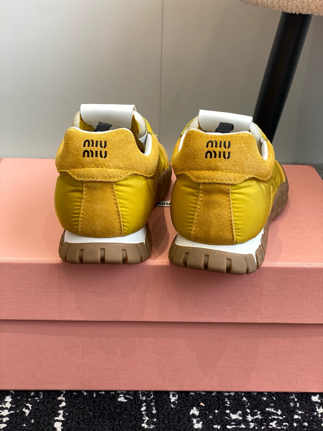 Miu Miu Tyre Technical Fabric And Suede Sneakers - Image 9