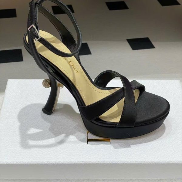 Christian Tribales Leather Sandals 12cm