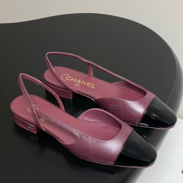 Chanel C Logo Slingbacks Shoes 2cm