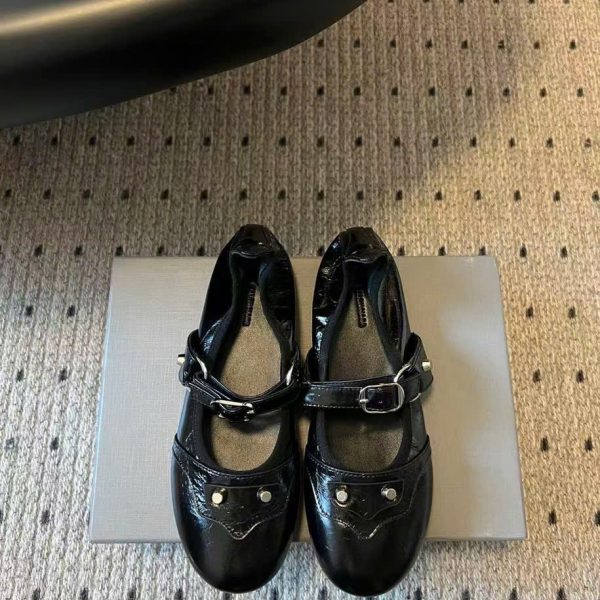 Balenciaga Ballets Leather Women's Shoes