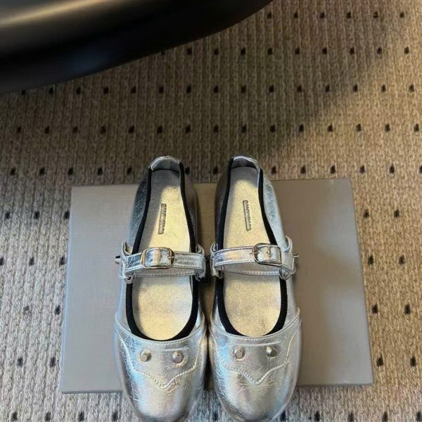 Balenciaga Ballets Leather Women's Shoes