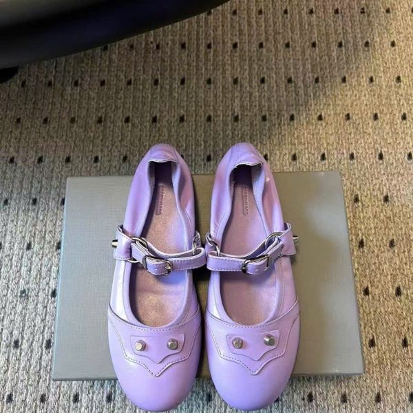 Balenciaga Ballets Leather Women's Shoes