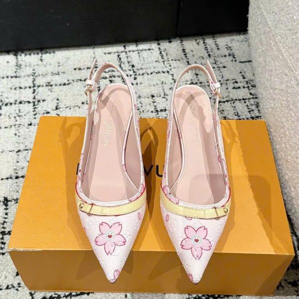 Louis Vuitton X Takashi Murakami Slingback Shoes 4.5cm