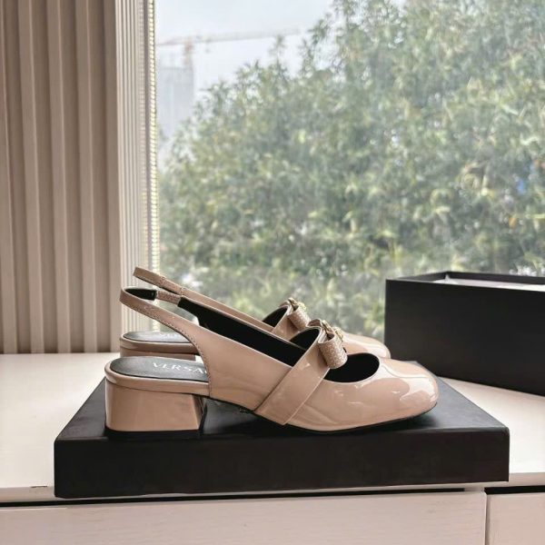 Versace La Medusa Logo Slingback Shoes