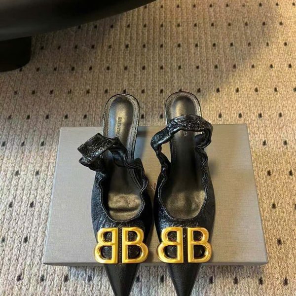 Blenciaga BB Logo Slingback Shoes 4.5cm